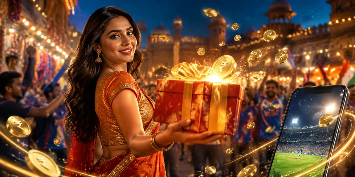 Close-up of Indian Rupee currency and casino app on mobile